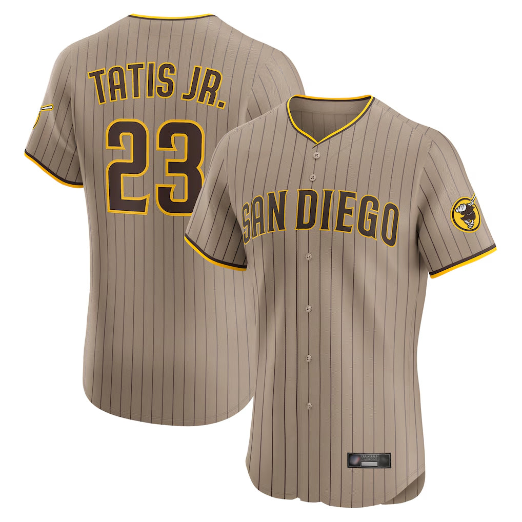 Choea S.Diego Padres #23 Fernando Tatis Jr Player Khaki Home Limited Elite Stitched Jerseys