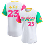 Choea S.Diego Padres #23 Fernando Tatis Jr Player White City Connect Home Limited Elite Stitched Jerseys
