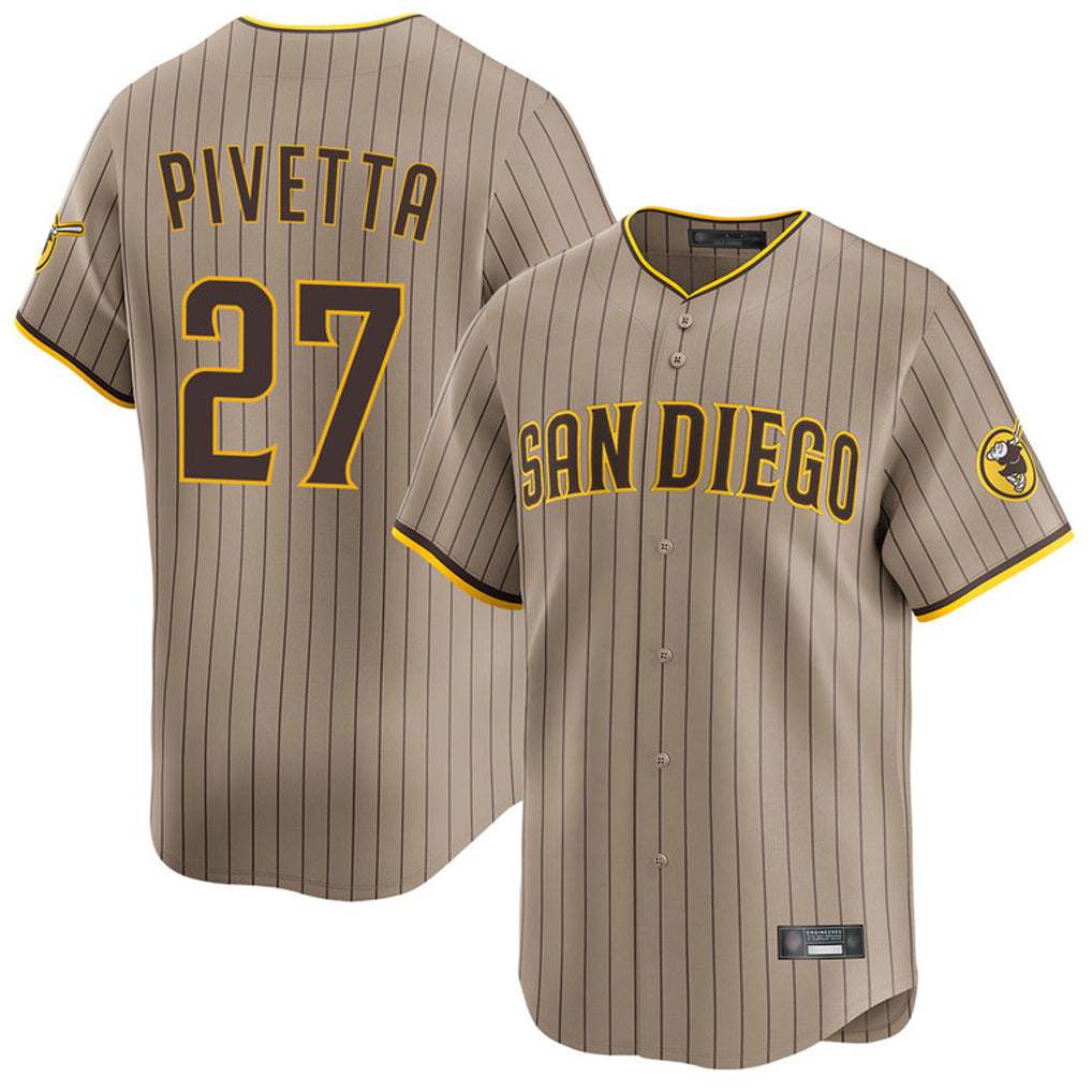 Choea S.Diego Padres #27 Nick Pivetta Player Khaki Home Limited Stitched Jerseys