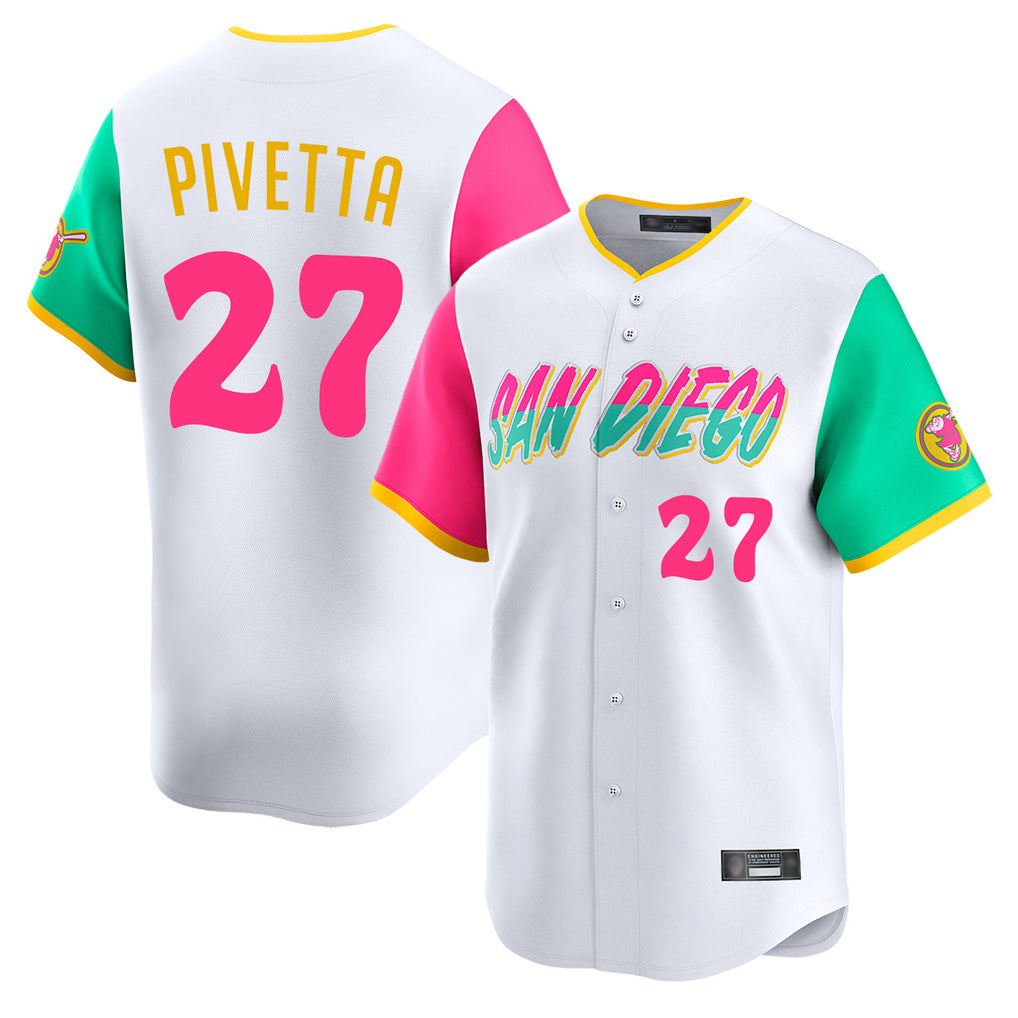 Choea S.Diego Padres #27 Nick Pivetta Player White City Connect Home Limited Stitched Jerseys