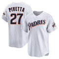 Choea S.Diego Padres #27 Nick Pivetta Player White Cooperstown Collection Limited Home Stitched Jerseys