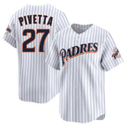 Choea S.Diego Padres #27 Nick Pivetta Player White Cooperstown Collection Limited Home Stitched Jerseys