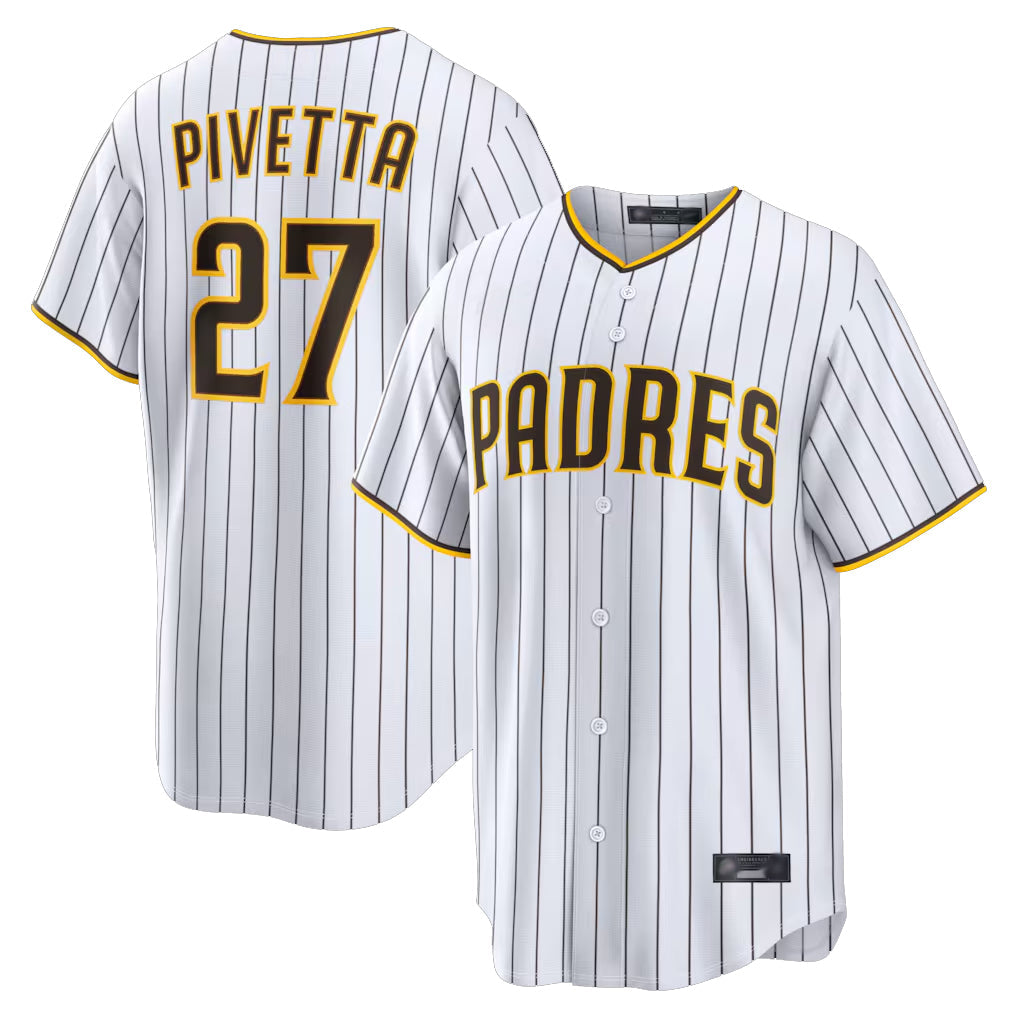 Choea S.Diego Padres #27 Nick Pivetta Player White Home Limited Stitched Jerseys