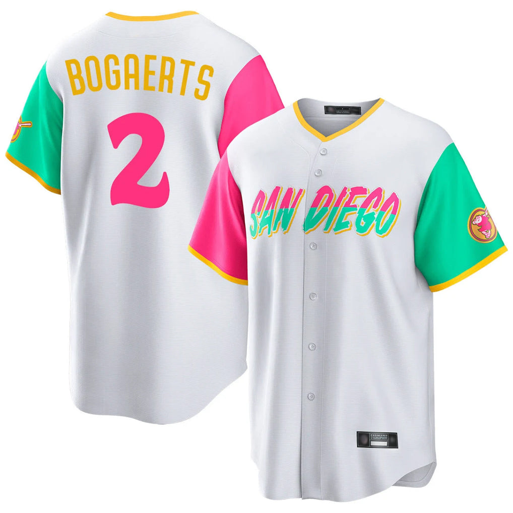 Choea S.Diego Padres #2 Xander Bogaerts Player White City Connect Home Game Stitched Jerseys