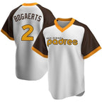 Choea S.Diego Padres #2 Xander Bogaerts Player White Home Cooperstown Collection Replica Game Stitched Jerseys