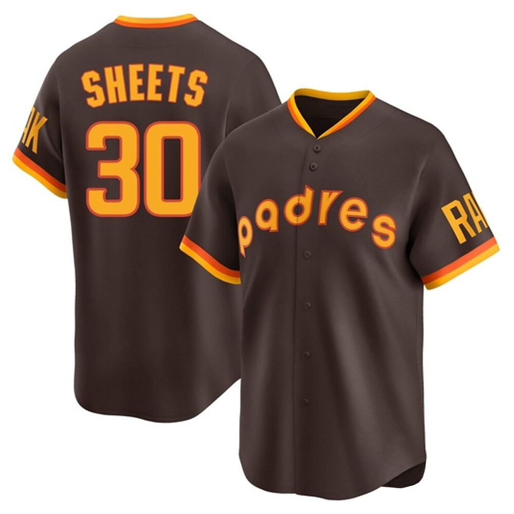Choea S.Diego Padres #30 Gavin Sheets Player Brown Home Cooperstown Collection Replica Game Stitched Jerseys