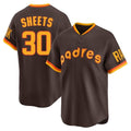 Choea S.Diego Padres #30 Gavin Sheets Player Brown Home Cooperstown Collection Replica Game Stitched Jerseys
