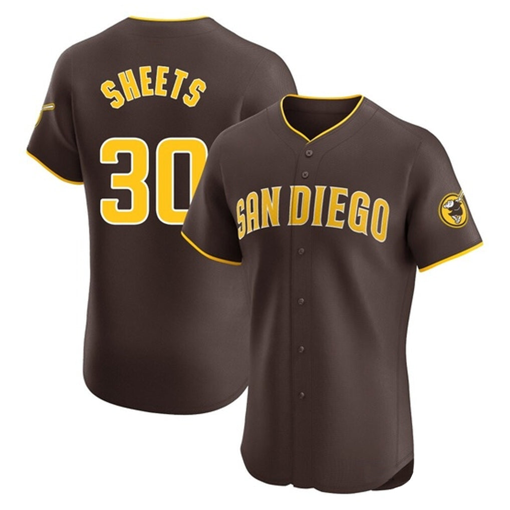 Choea S.Diego Padres #30 Gavin Sheets Player Brown Home Limited Elite Stitched Jerseys