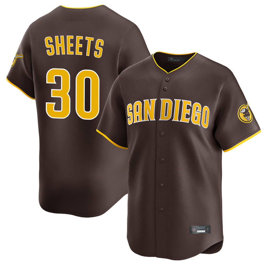 Choea S.Diego Padres #30 Gavin Sheets Player Brown Home Limited Stitched Jerseys