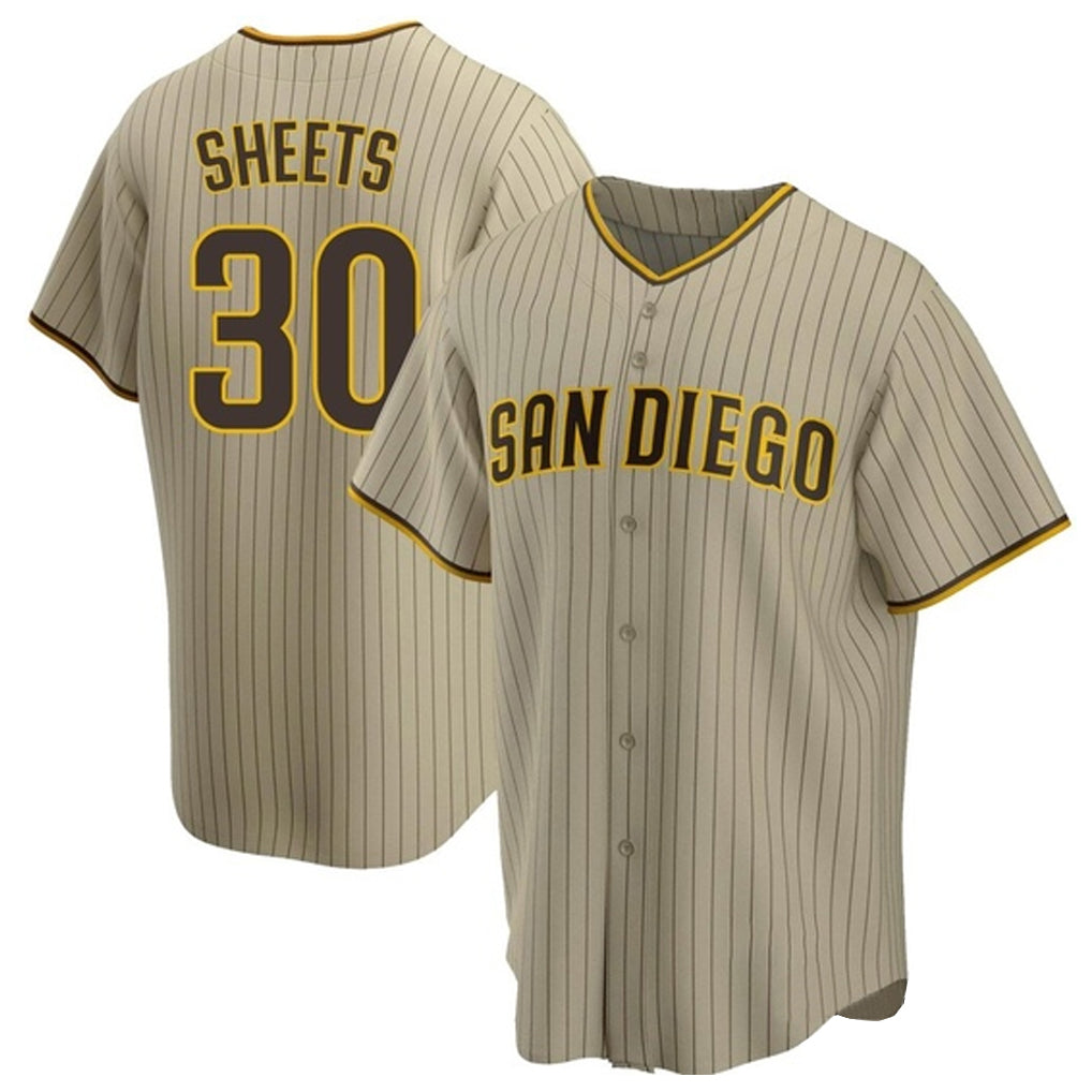 Choea S.Diego Padres #30 Gavin Sheets Player Khaki Home Game Stitched Jerseys