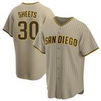 Choea S.Diego Padres #30 Gavin Sheets Player Khaki Home Game Stitched Jerseys