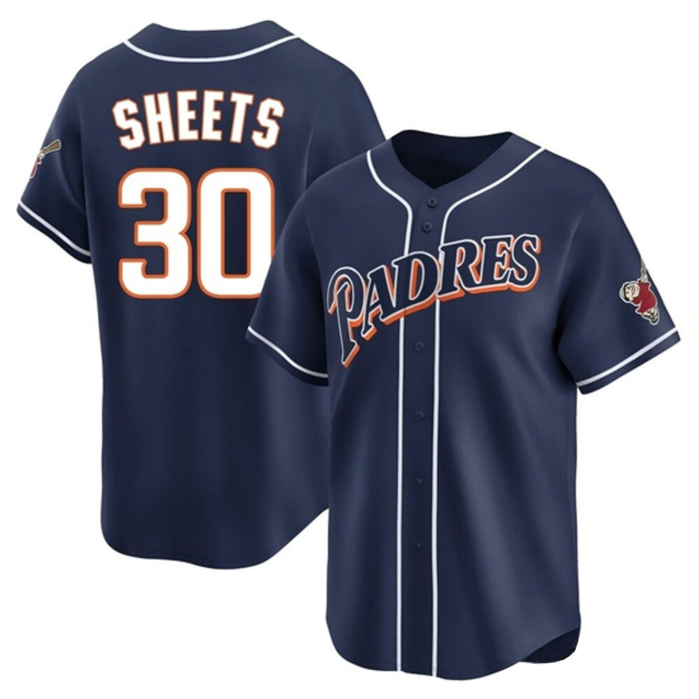 Choea S.Diego Padres #30 Gavin Sheets Player Navy Cooperstown Collection Limited Home Stitched Jerseys