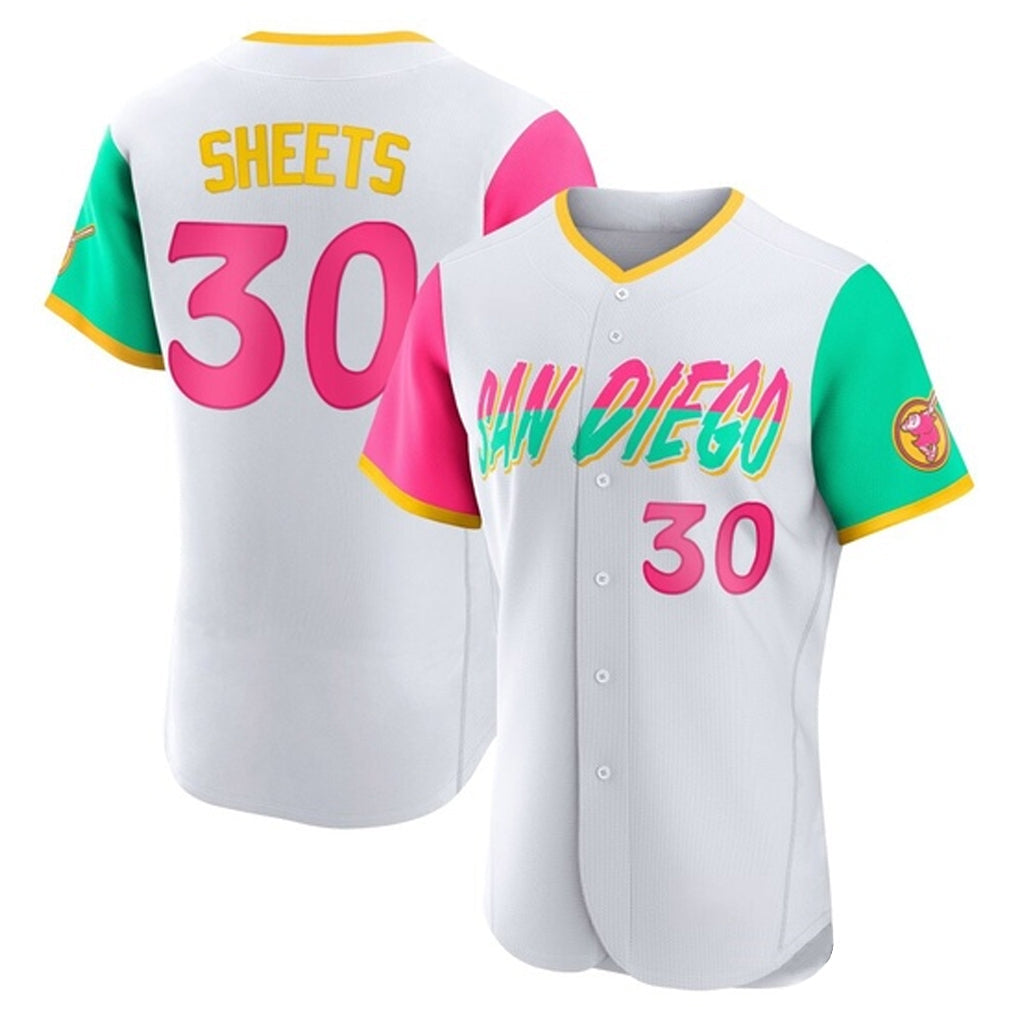 Choea S.Diego Padres #30 Gavin Sheets Player White City Connect Home Limited Elite Stitched Jerseys