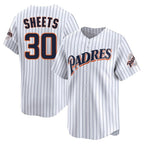 Choea S.Diego Padres #30 Gavin Sheets Player White Cooperstown Collection Limited Home Stitched Jerseys