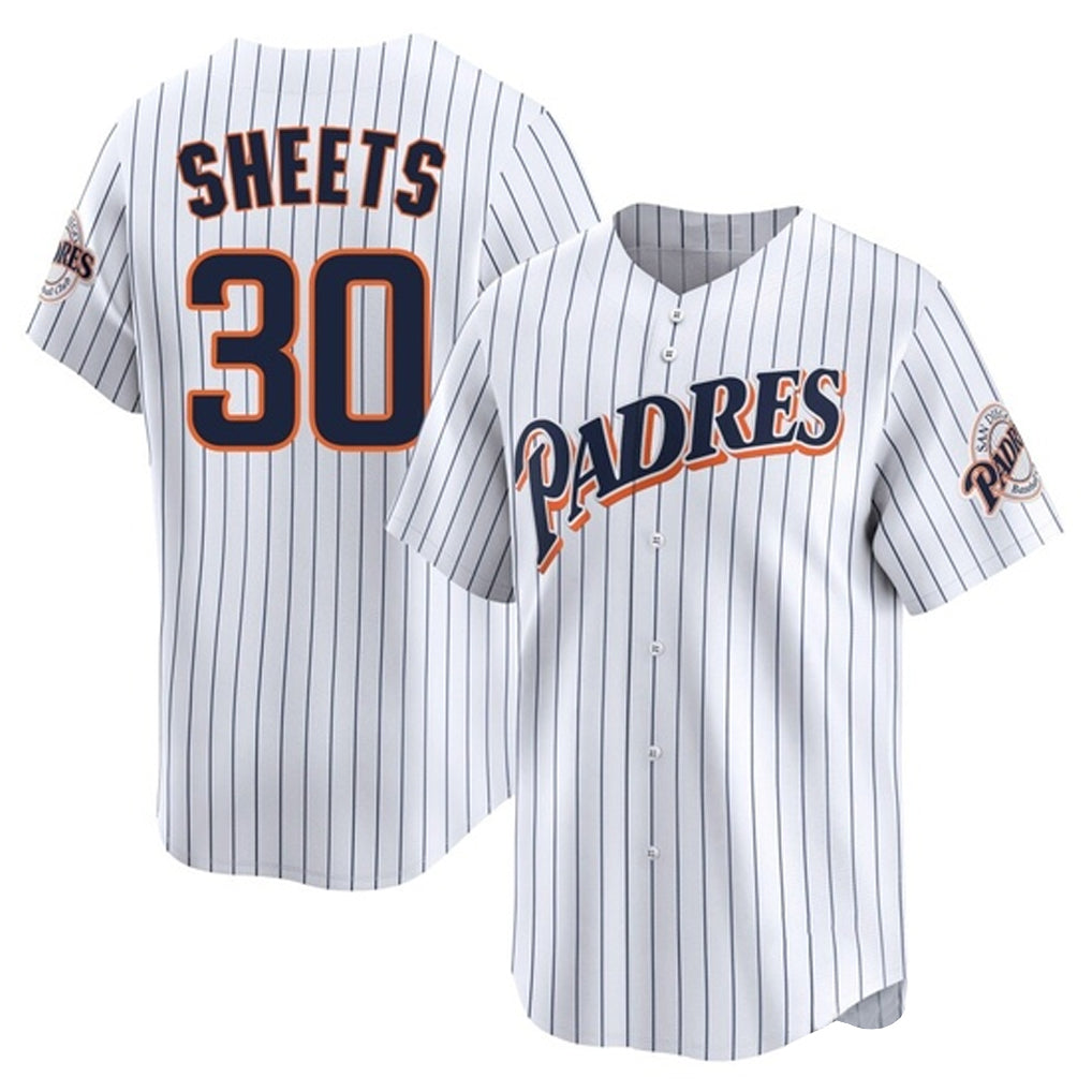 Choea S.Diego Padres #30 Gavin Sheets Player White Cooperstown Collection Limited Home Stitched Jerseys