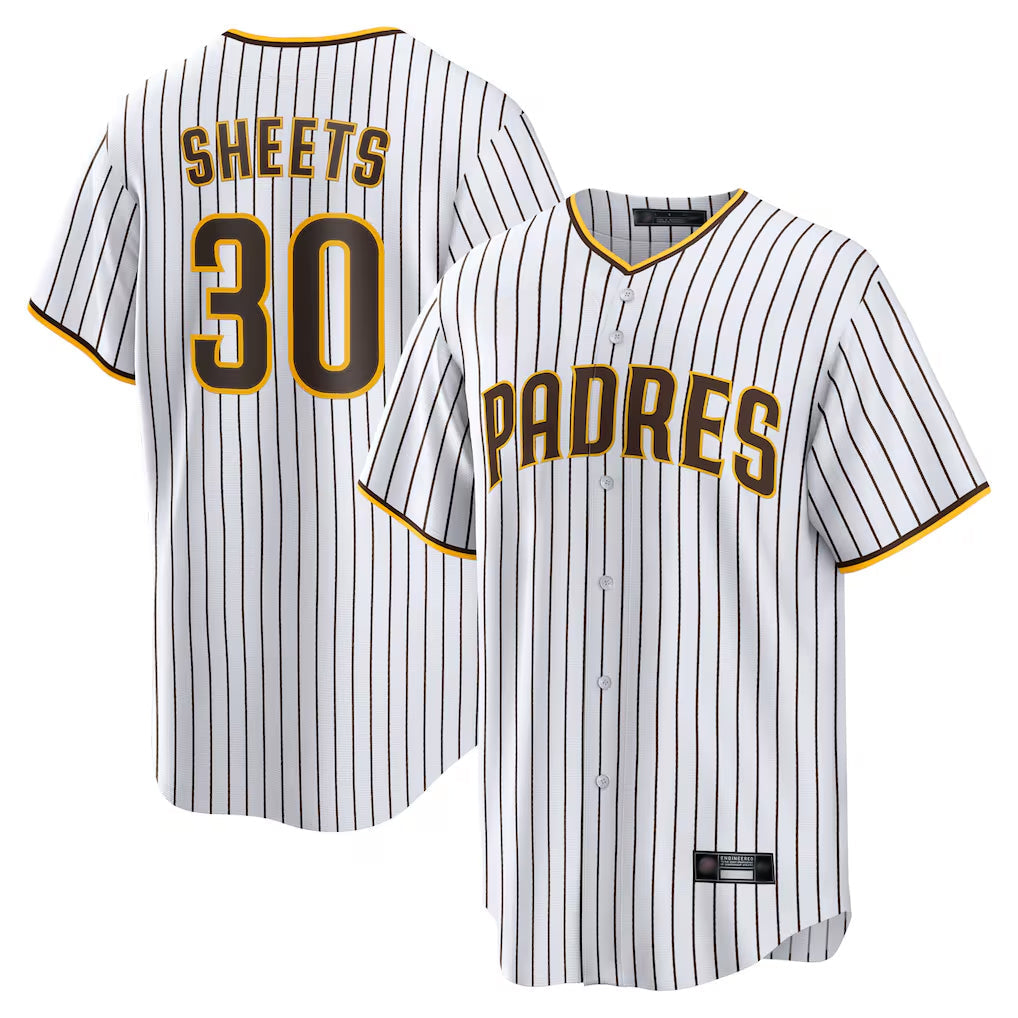 Choea S.Diego Padres #30 Gavin Sheets Player White Home Game Stitched Jerseys