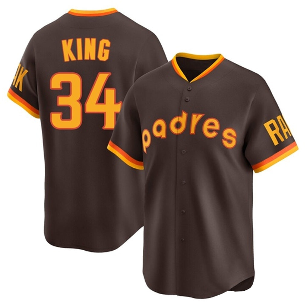 Choea S.Diego Padres #34 Michael King Player Brown Home Cooperstown Collection Replica Game Stitched Jerseys