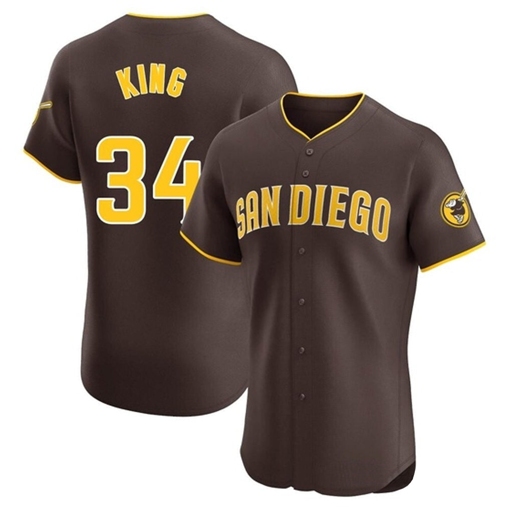 Choea S.Diego Padres #34 Michael King Player Brown Home Limited Elite Stitched Jerseys