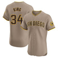 Choea S.Diego Padres #34 Michael King Player Khaki Home Limited Elite Stitched Jerseys