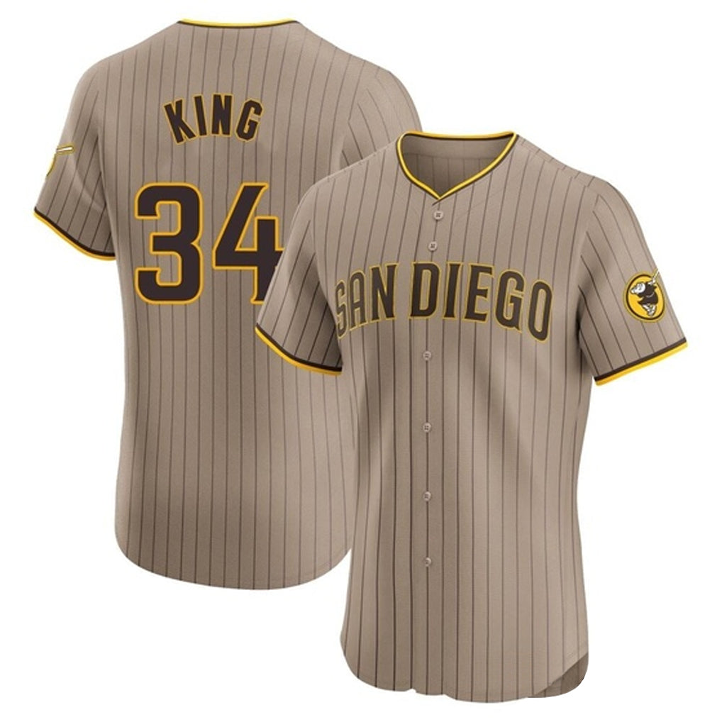 Choea S.Diego Padres #34 Michael King Player Khaki Home Limited Elite Stitched Jerseys