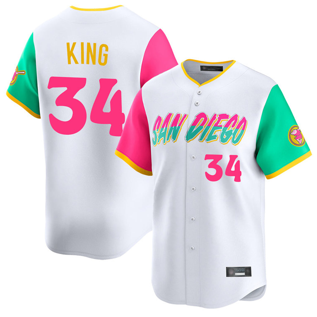 Choea S.Diego Padres #34 Michael King Player White City Connect Home Limited Stitched Jerseys