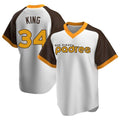 Choea S.Diego Padres #34 Michael King Player White Home Cooperstown Collection Replica Game Stitched Jerseys