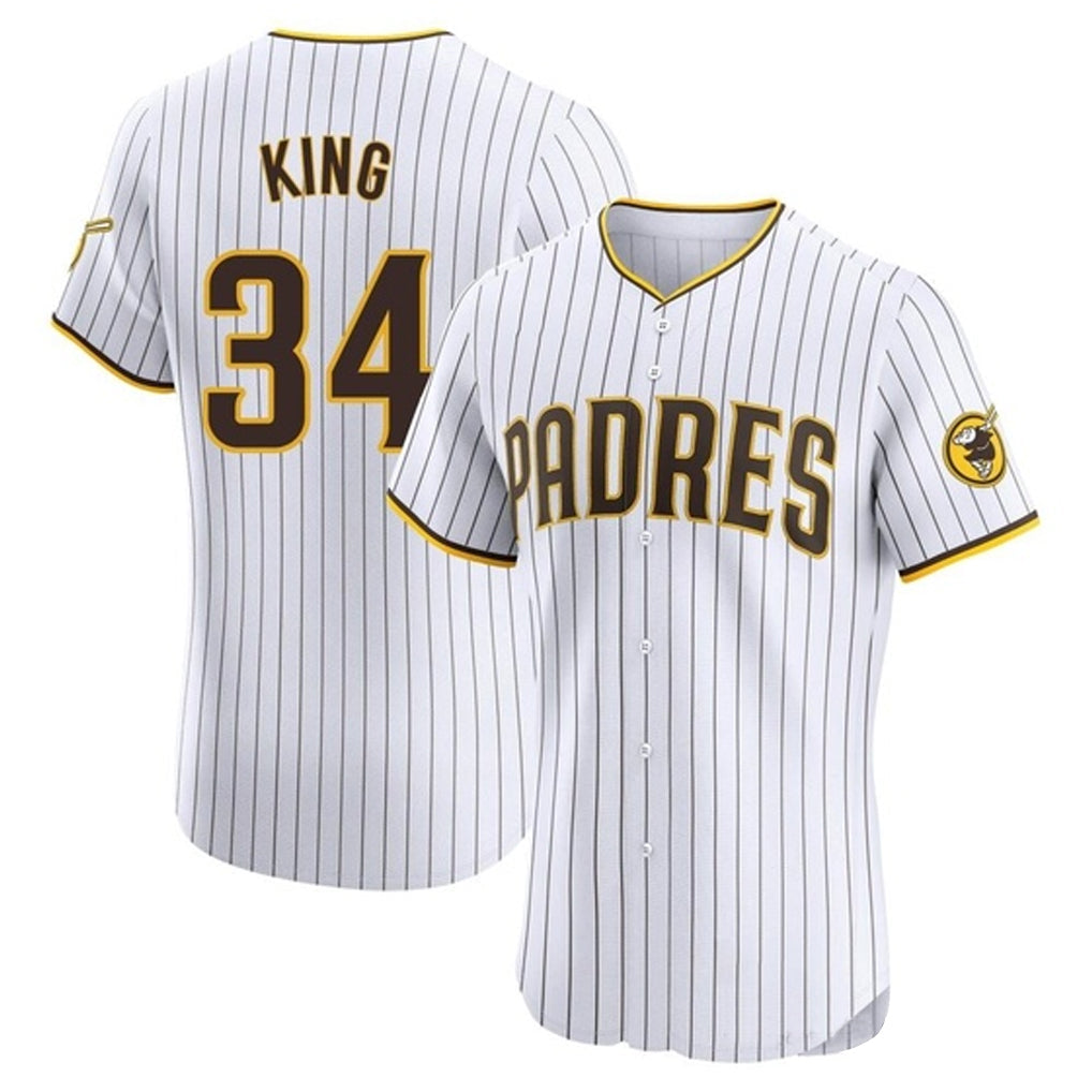Choea S.Diego Padres #34 Michael King Player White Home Limited Elite Stitched Jerseys