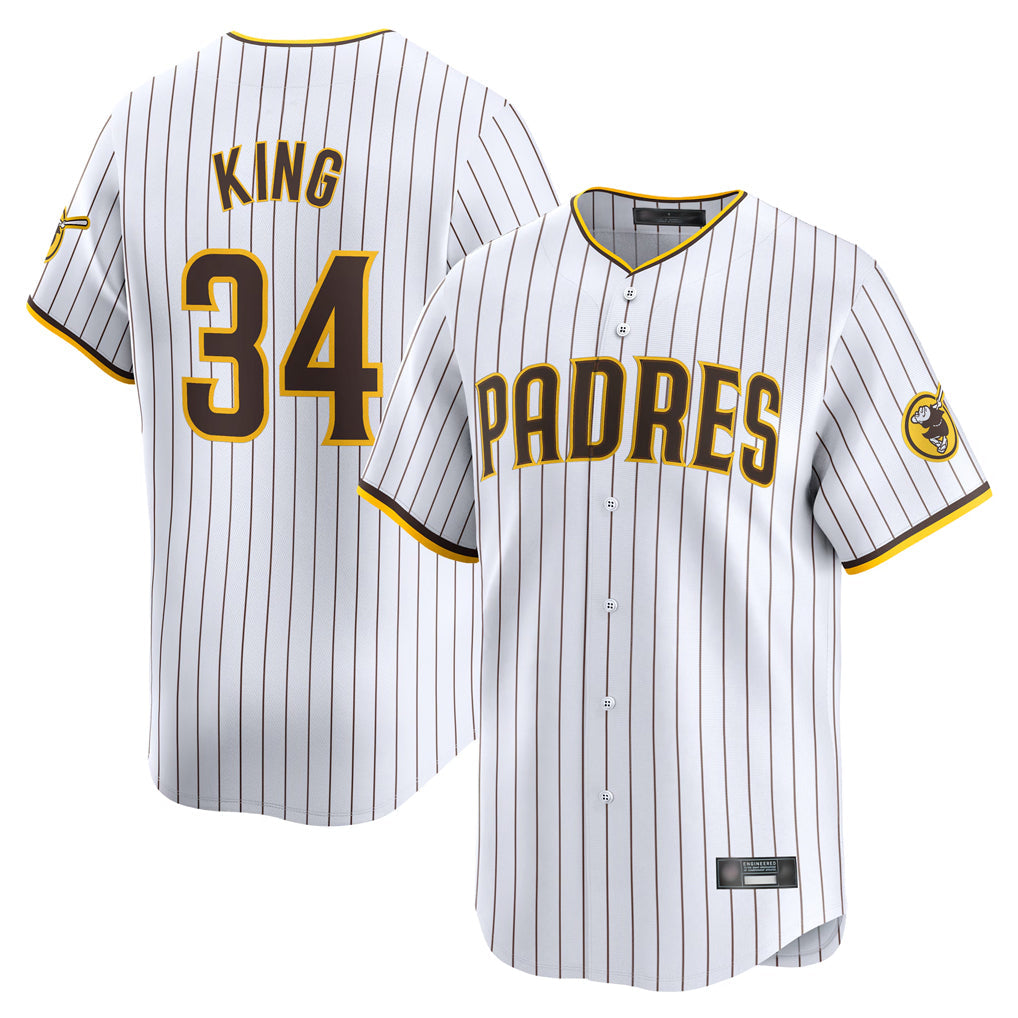 Choea S.Diego Padres #34 Michael King Player White Home Limited Stitched Jerseys
