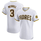 Choea S.Diego Padres #3 Jackson Merrill Player White Home Limited Elite Stitched Jerseys