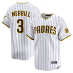 Choea S.Diego Padres #3 Jackson Merrill Player White Home Limited Stitched Jerseys