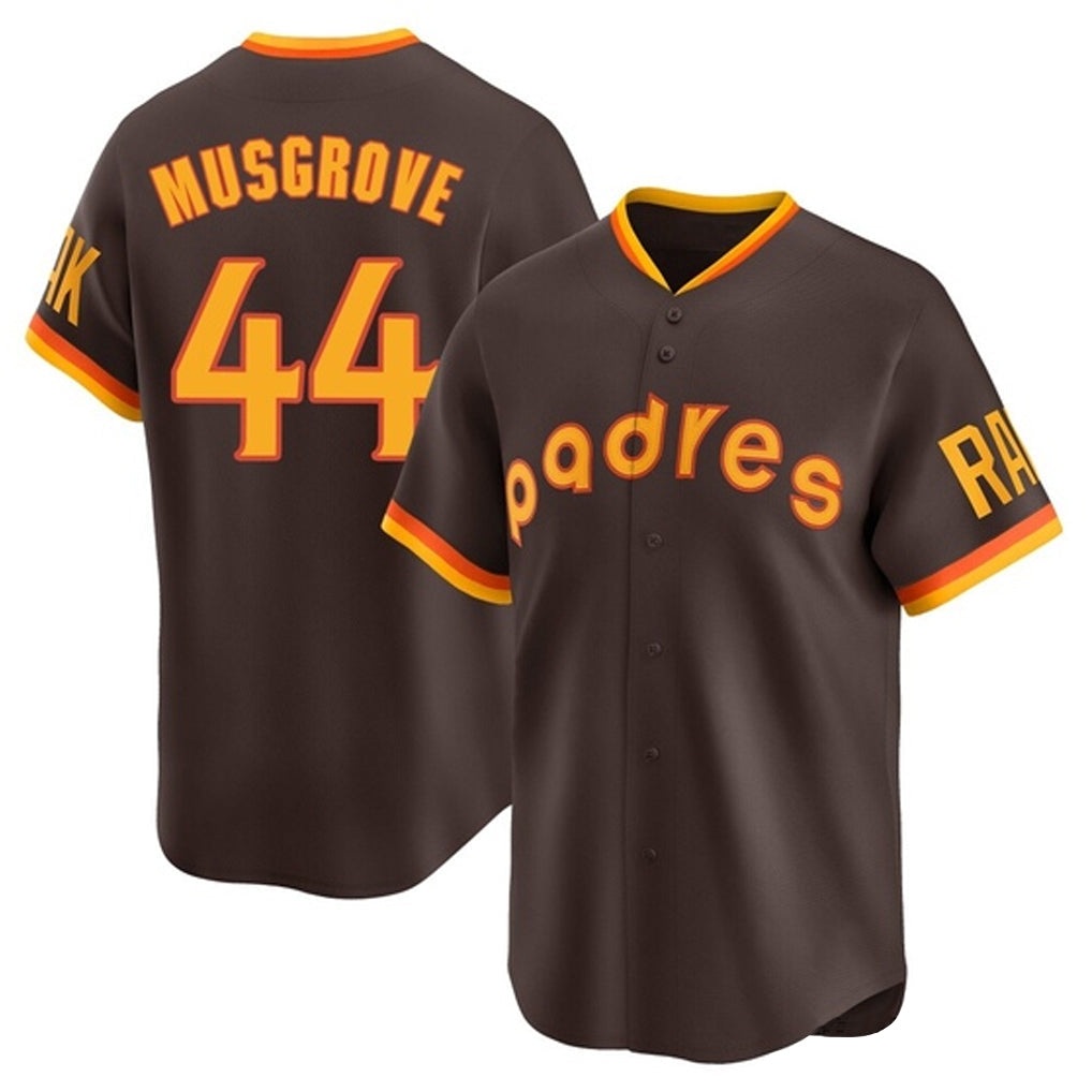Choea S.Diego Padres #44 Joe Musgrove Player Brown Home Cooperstown Collection Replica Game Stitched Jerseys