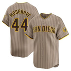 Choea S.Diego Padres #44 Joe Musgrove Player Khaki Home Limited Stitched Jerseys