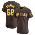 Choea S.Diego Padres #58 Wandy Peralta Player Brown Home Limited Elite Stitched Jerseys