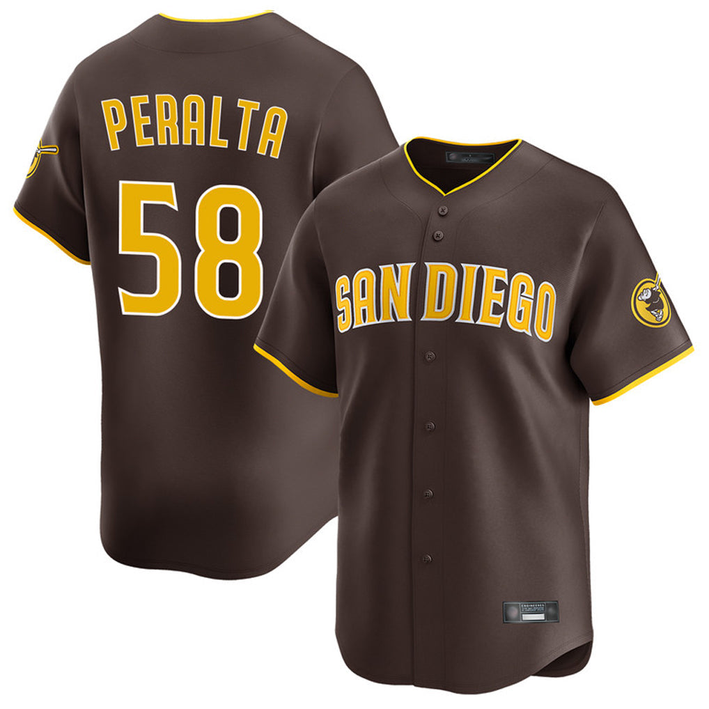 Choea S.Diego Padres #58 Wandy Peralta Player Brown Home Limited Stitched Jerseys