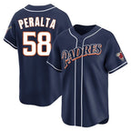 Choea S.Diego Padres #58 Wandy Peralta Player Navy Cooperstown Collection Limited Home Stitched Jerseys