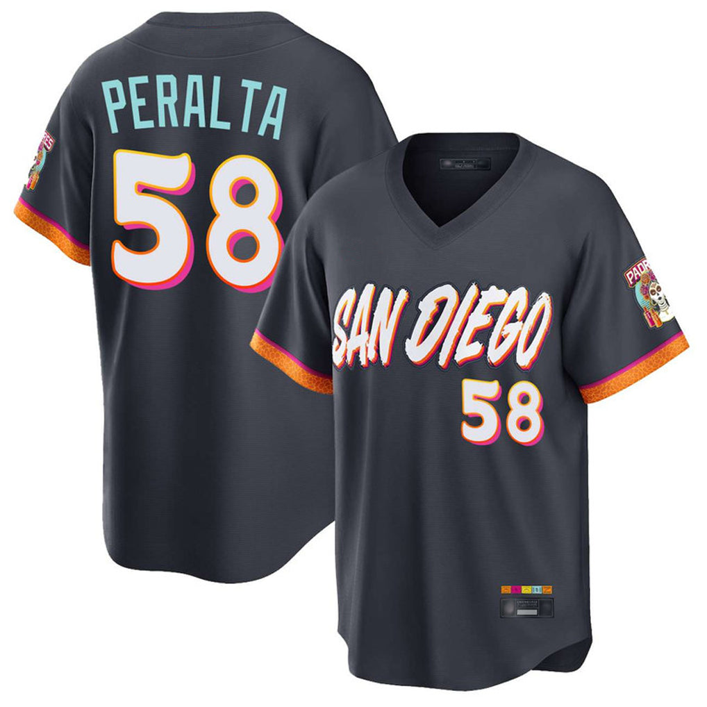 Choea S.Diego Padres #58 Wandy Peralta Player Obsidian 2026 City Connect Home Limited T-shirt Stitched Jerseys