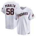 Choea S.Diego Padres #58 Wandy Peralta Player White Cooperstown Collection Limited Home Stitched Jerseys