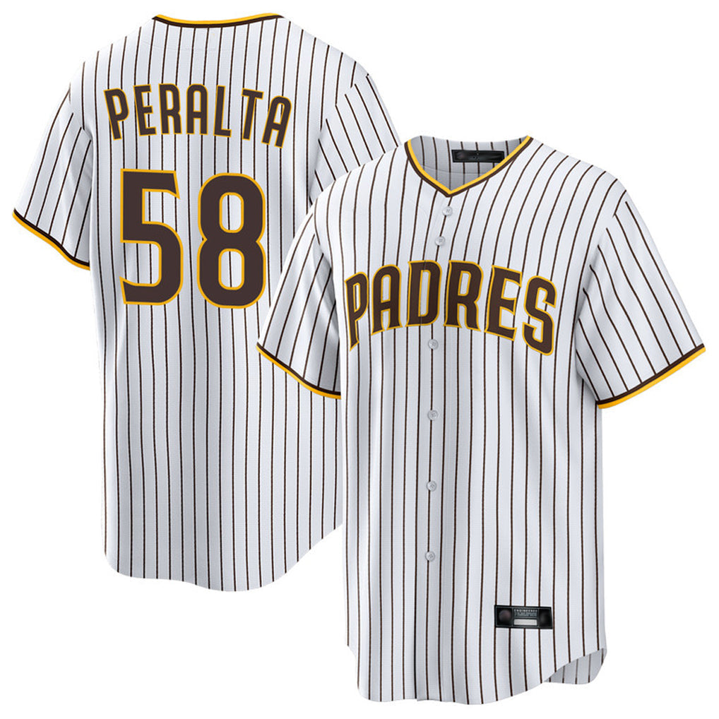 Choea S.Diego Padres #58 Wandy Peralta Player White Home Game Stitched Jerseys