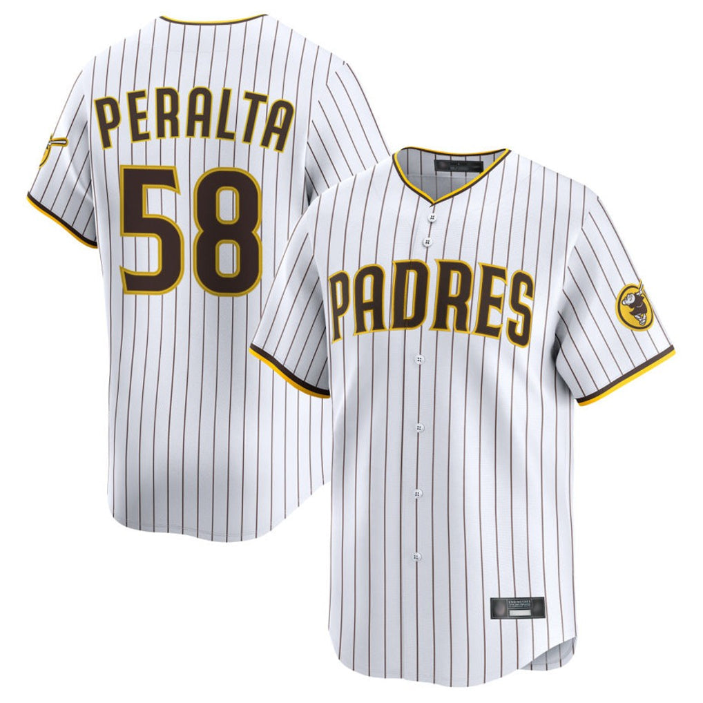 Choea S.Diego Padres #58 Wandy Peralta Player White Limited Home Stitched Jerseys