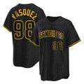 Choea S.Diego Padres #98 Randy Vasquez Player Black Snake Skin City Home Game Stitched Jerseys
