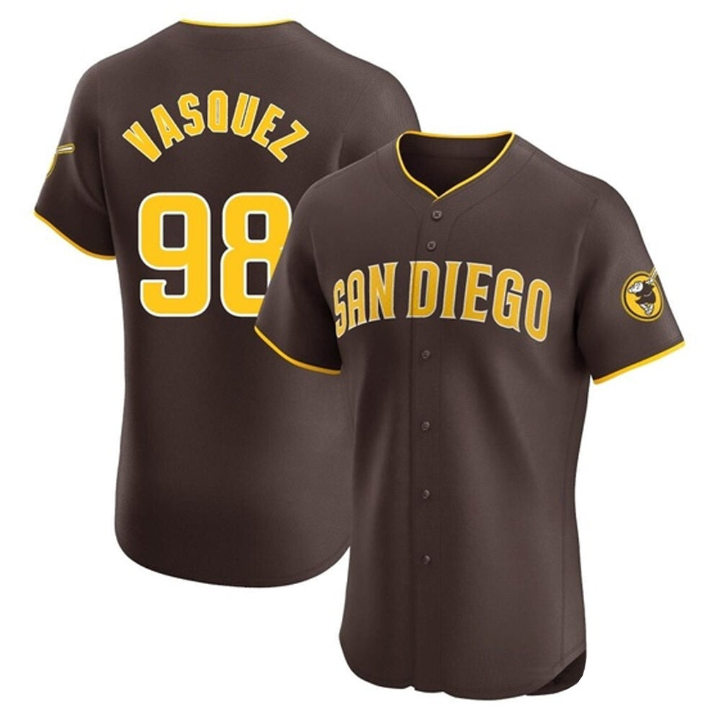 Choea S.Diego Padres #98 Randy Vasquez Player Brown Home Limited Elite Stitched Jerseys
