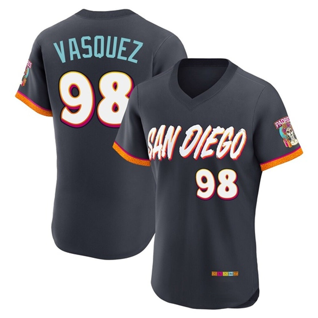 Choea S.Diego Padres #98 Randy Vasquez Player Obsidian 2026 City Connect Home Limited Elite T-shirt Stitched Jerseys