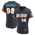 Choea S.Diego Padres #98 Randy Vasquez Player Obsidian 2026 City Connect Home Limited Elite T-shirt Stitched Jerseys
