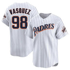 Choea S.Diego Padres #98 Randy Vasquez Player White Cooperstown Collection Limited Home Stitched Jerseys
