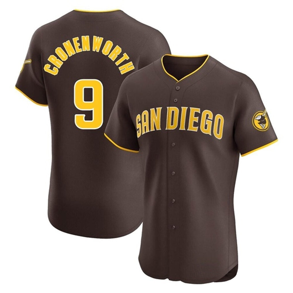 Choea S.Diego Padres #9 Jake Cronenworth Player Brown Home Limited Elite Stitched Jerseys