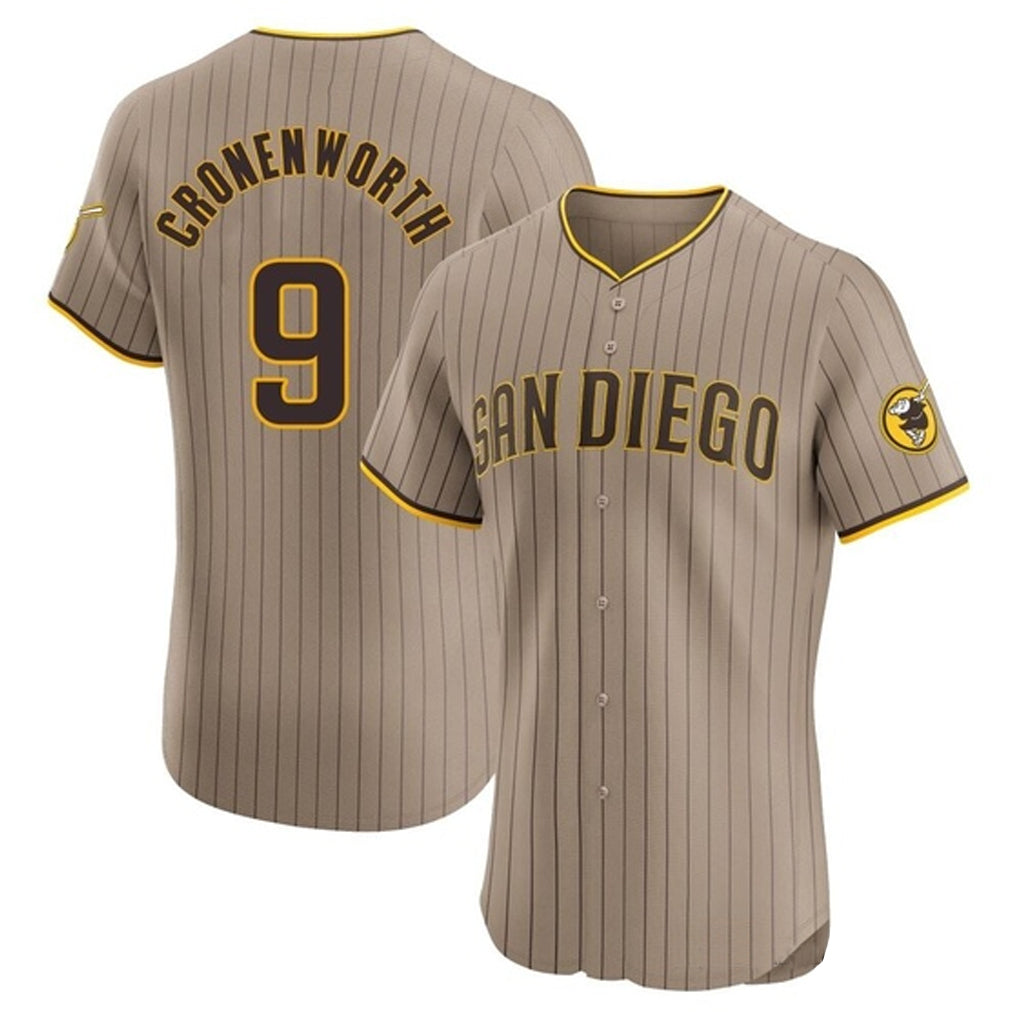 Choea S.Diego Padres #9 Jake Cronenworth Player Khaki Home Limited Elite Stitched Jerseys