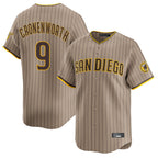 Choea S.Diego Padres #9 Jake Cronenworth Player Khaki Home Limited Stitched Jerseys