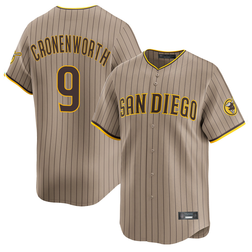 Choea S.Diego Padres #9 Jake Cronenworth Player Khaki Home Limited Stitched Jerseys