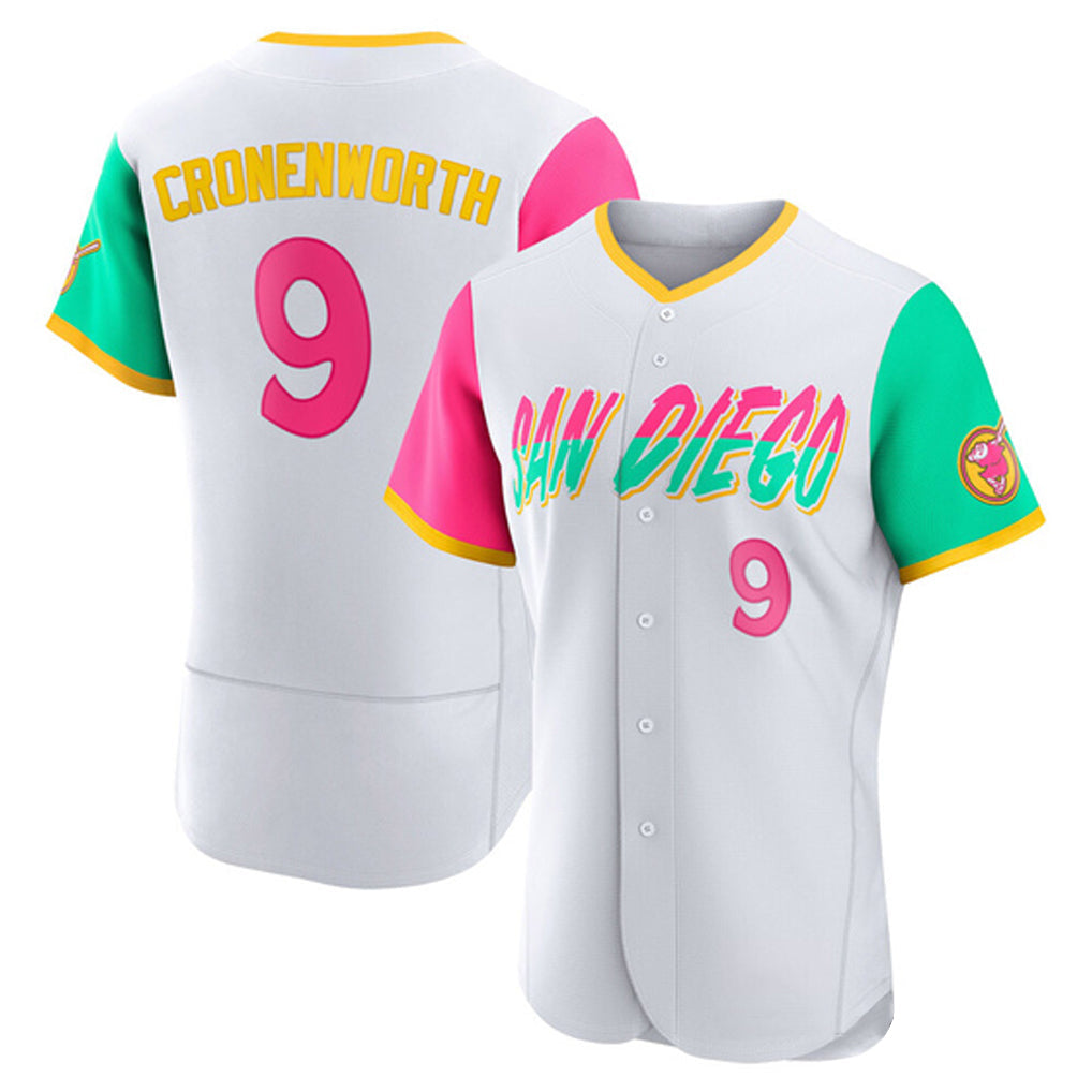 Choea S.Diego Padres #9 Jake Cronenworth Player White City Connect Home Limited Elite Stitched Jerseys