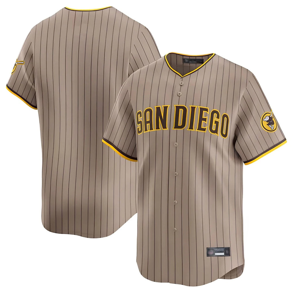 Choea S.Diego Padres Blank Player Khaki Home Limited Stitched Jerseys